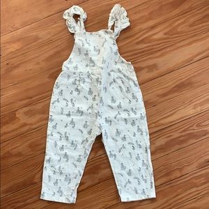 Zara overall floral jumpsuit
